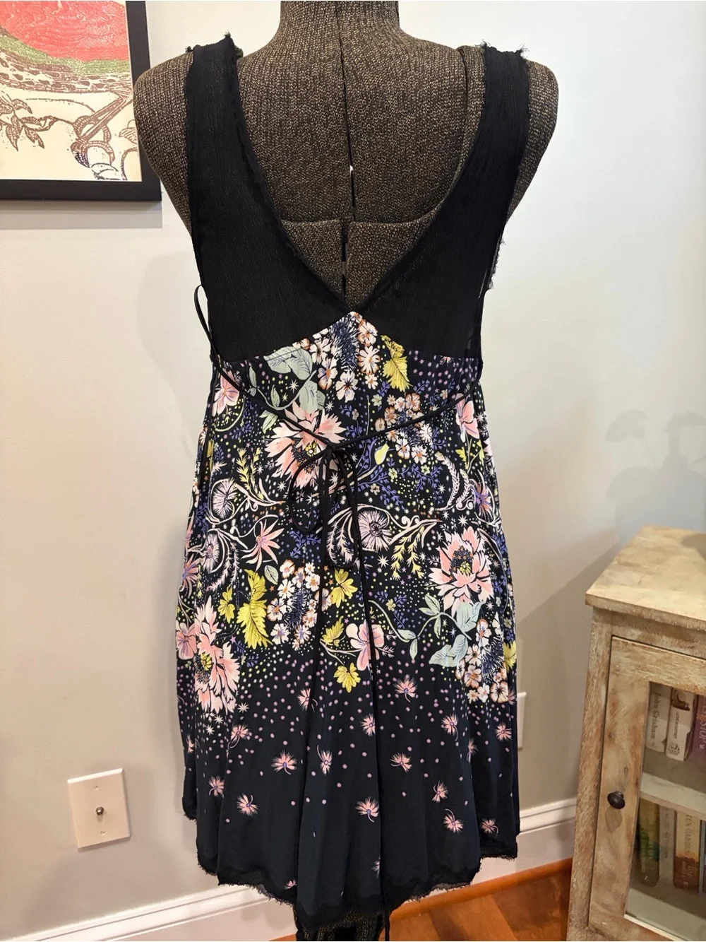 Free People Longwood Floral Print Boho V-Neck Slip Dress Size Small